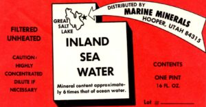 The history of mineral resources international began with Inland Sea Water in 1969 - vintage Inland Sea Water from that era