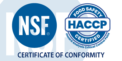 HACCP certified by NSF