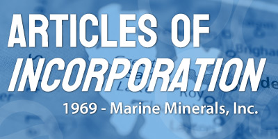 Marine Minerals Inc., incorporation